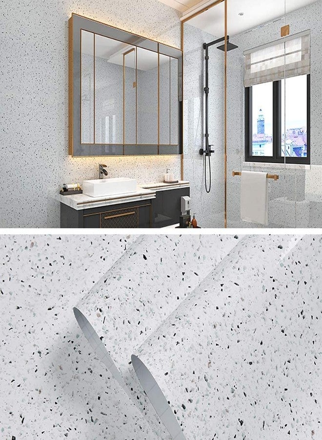 ELTON Granite Self Adhesive Waterproof Contact Film Wallpaper for Countertops Cupboard Door, Almirah, Fridge, Tabletop, Wall, Floor (16X60 INCH, Glossy Grey Granite, EL22222) - Image 3